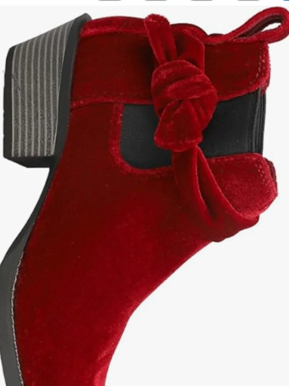 Justin Chellie Burgundy Velvet 6